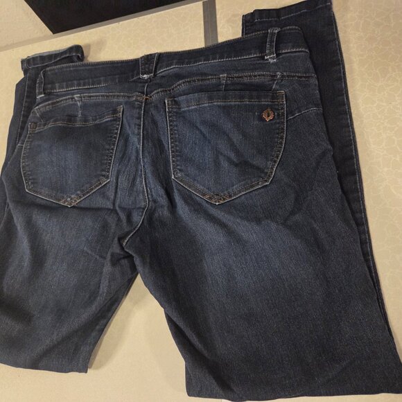 Democracy Ab Solution Vintage Jeans Size 10 Woman’s Dark Wash - Picture 6 of 8